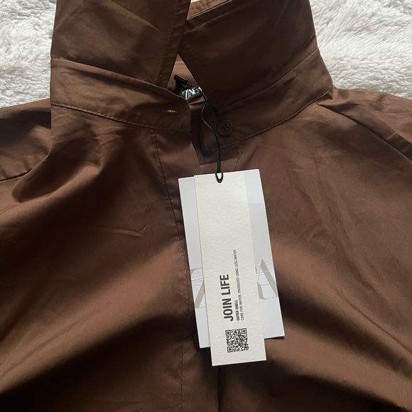 Brown Zara Poplin bodysuit - Picture 6 of 6